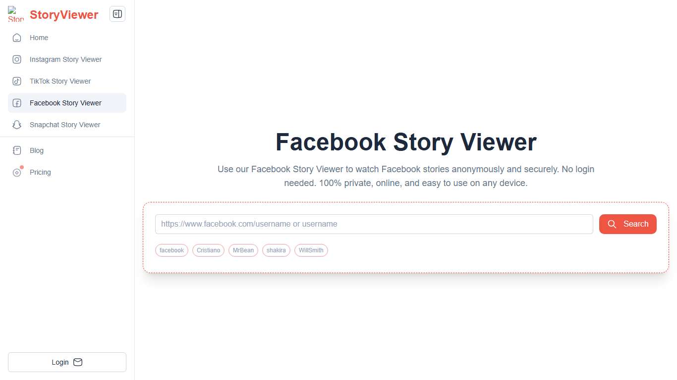 Facebook Story Viewer - View FB Stories Anonymously Online
